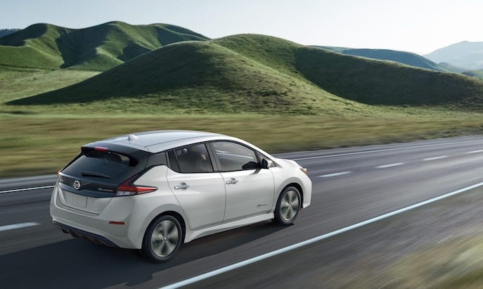 Exterior traseiro do novo nissan leaf