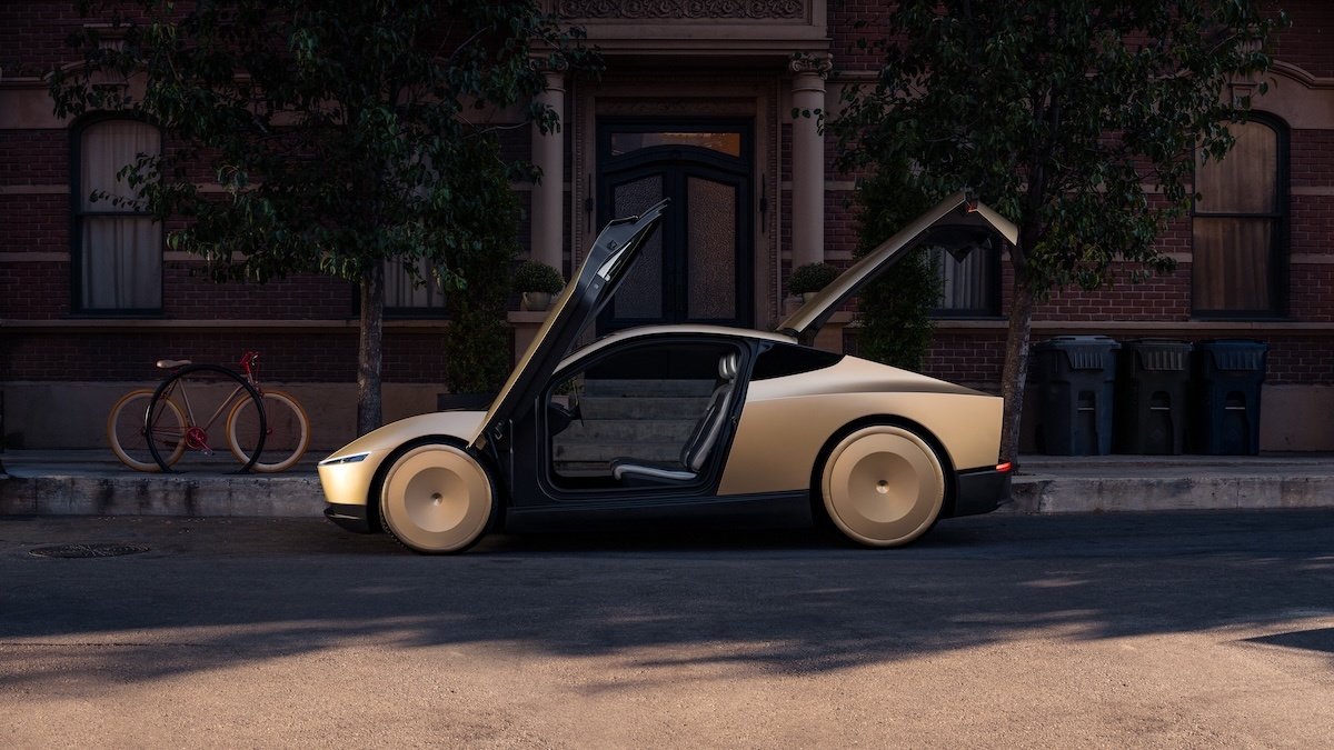 Novo Tesla Robotaxi aberto