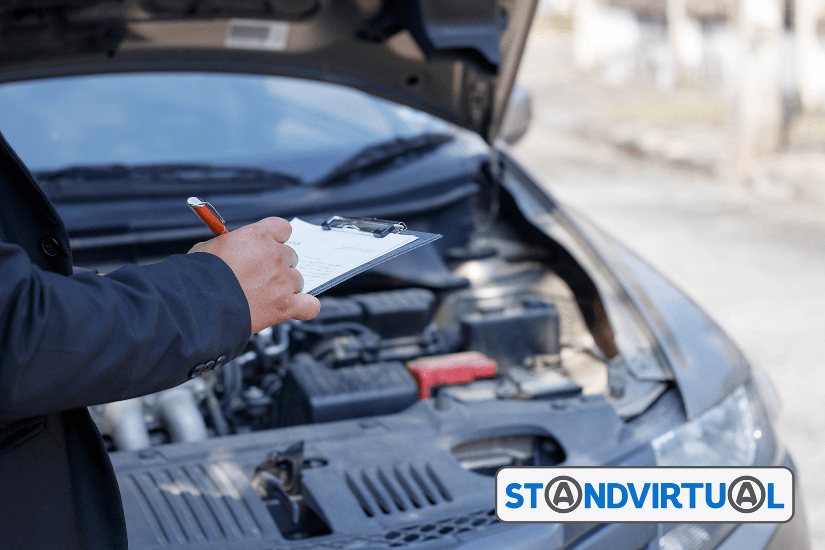 dicas inspecção- homem a avaliar um carro