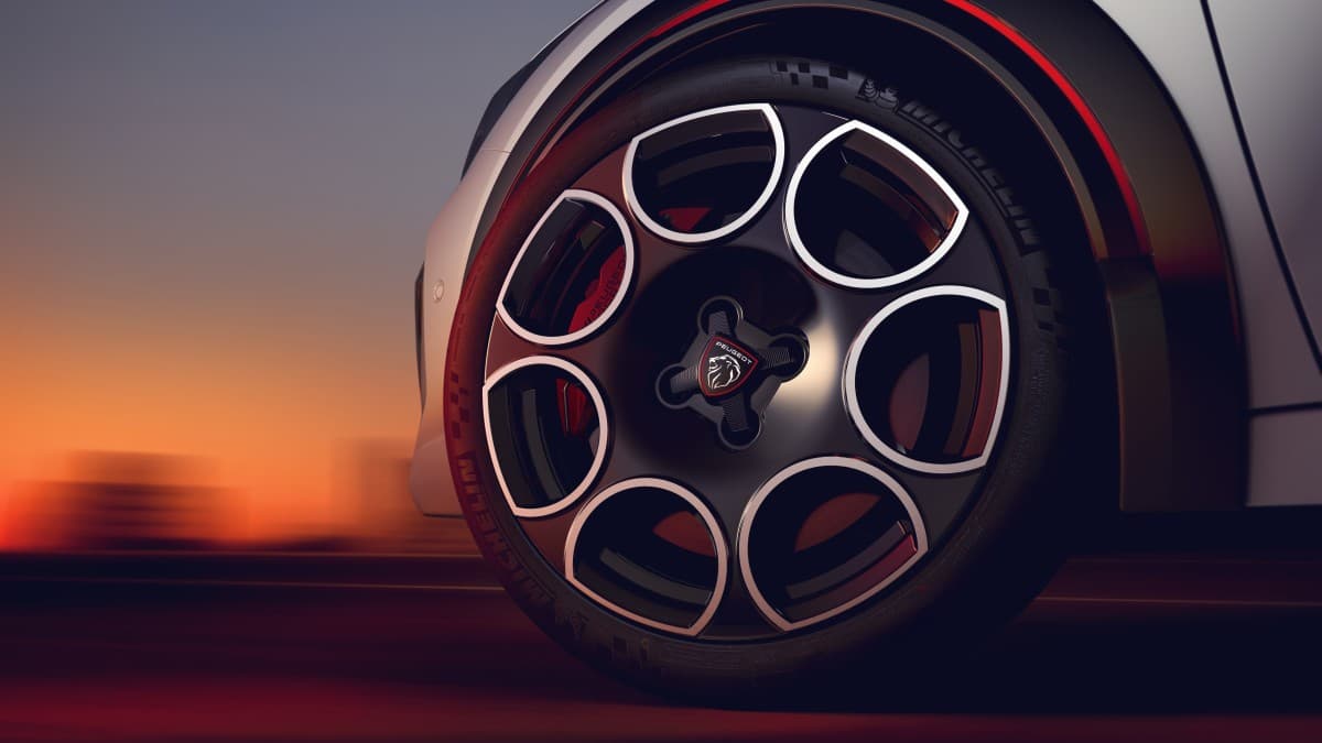 Peugeot e 208 gti jante 18 polegadas