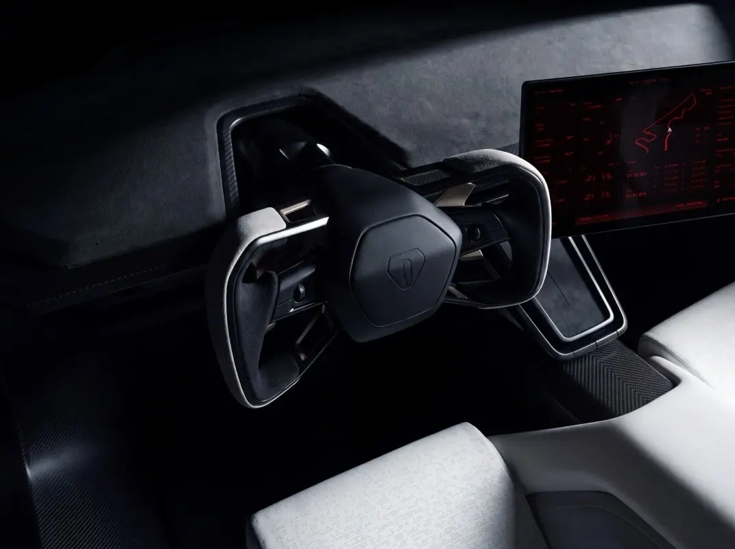 tecto de vidro amovível do Tesla Roadster aberto