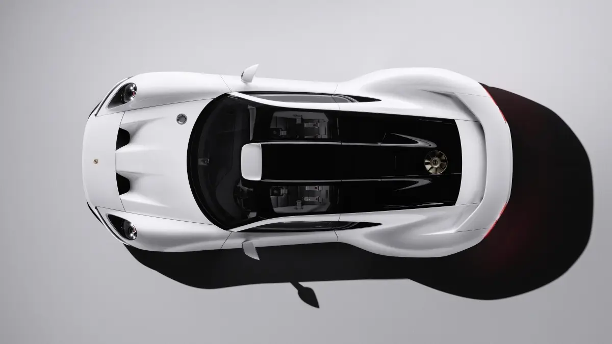 Porsche Mission S em ambiente de pista, a demonstrar o potencial de desempenho do conceito