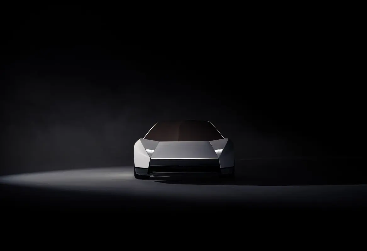 Tesla Roadster em pista molhada, teste de travagem