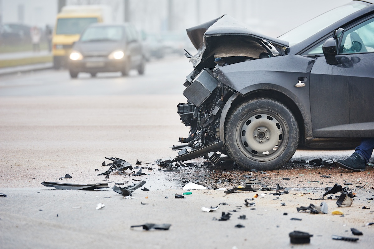 Carro acidentado perda total