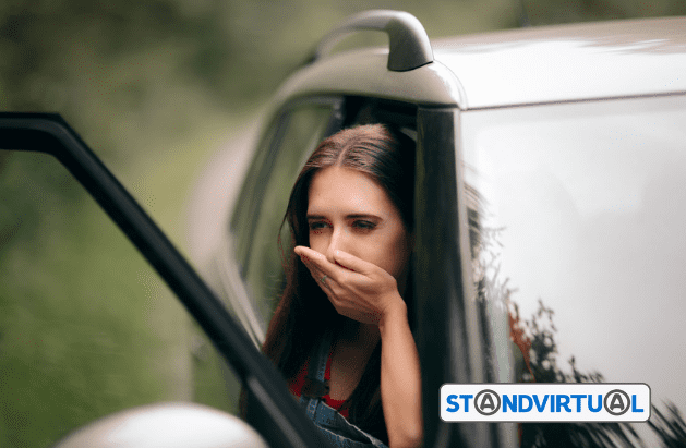 enjoos durante viagem de carro