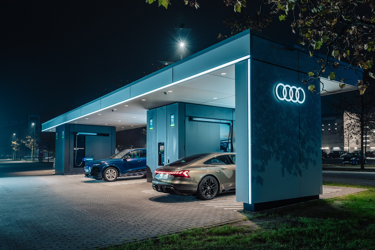 Audi simulador rede EV carregamento infraestrutura