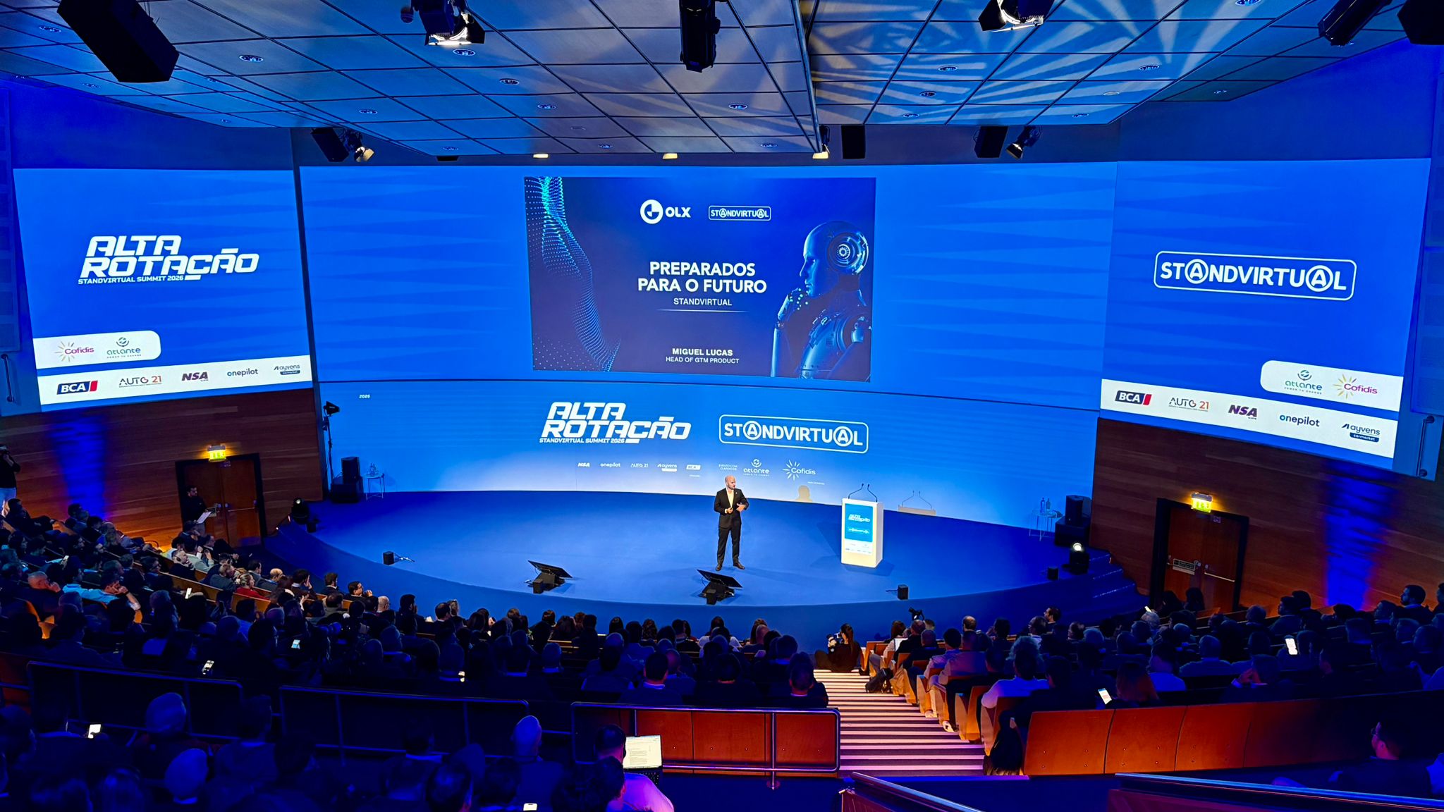Apresentação de Miguel Lucas, Head of Go-To-Market Product no Standvirtual, esta Quinta-feira no Centro de Congressos do Estoril