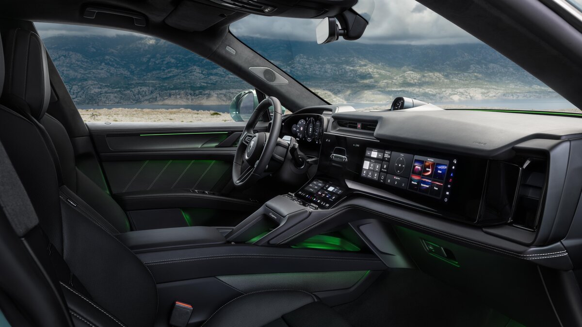 Interior digital do Porsche Cayenne elétrico