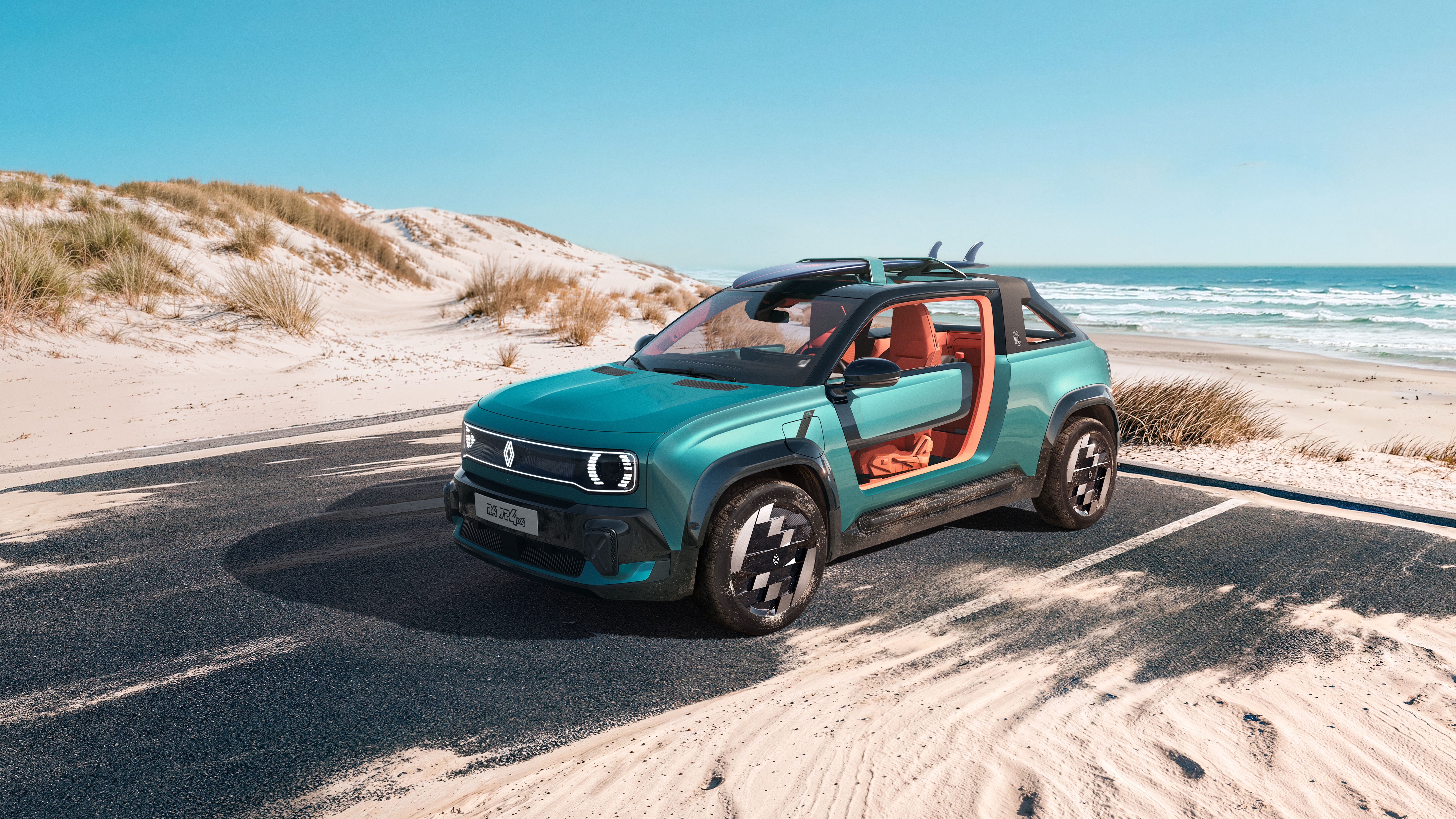 Renault 4 JP4x4 Concept reinterpretado como buggy elétrico inspirado nos clássicos de praia da marca