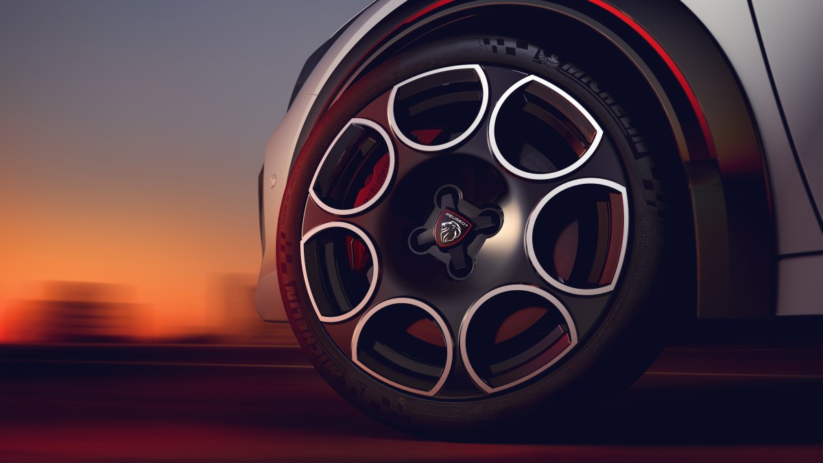 Peugeot e 208 gti jante 18 polegadas