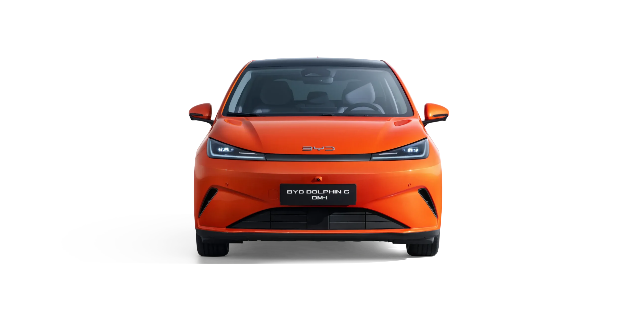 Frente do byd dolphin g dm i, equipado com tecnologia híbrida plug in dm i.