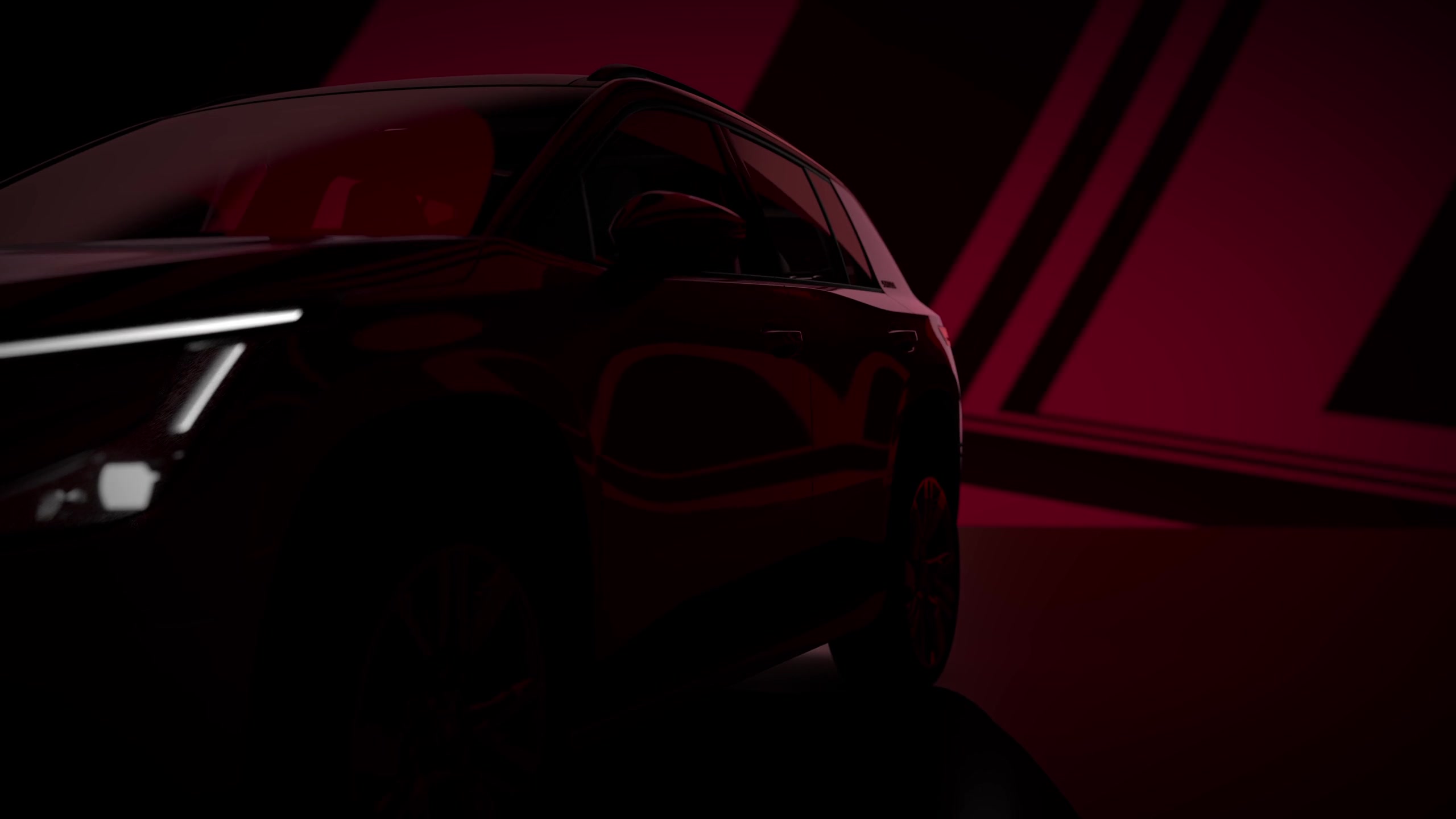 Škoda Epiq Sportline em três quartos frontal, com destaque para os elementos escurecidos e jantes desportivas