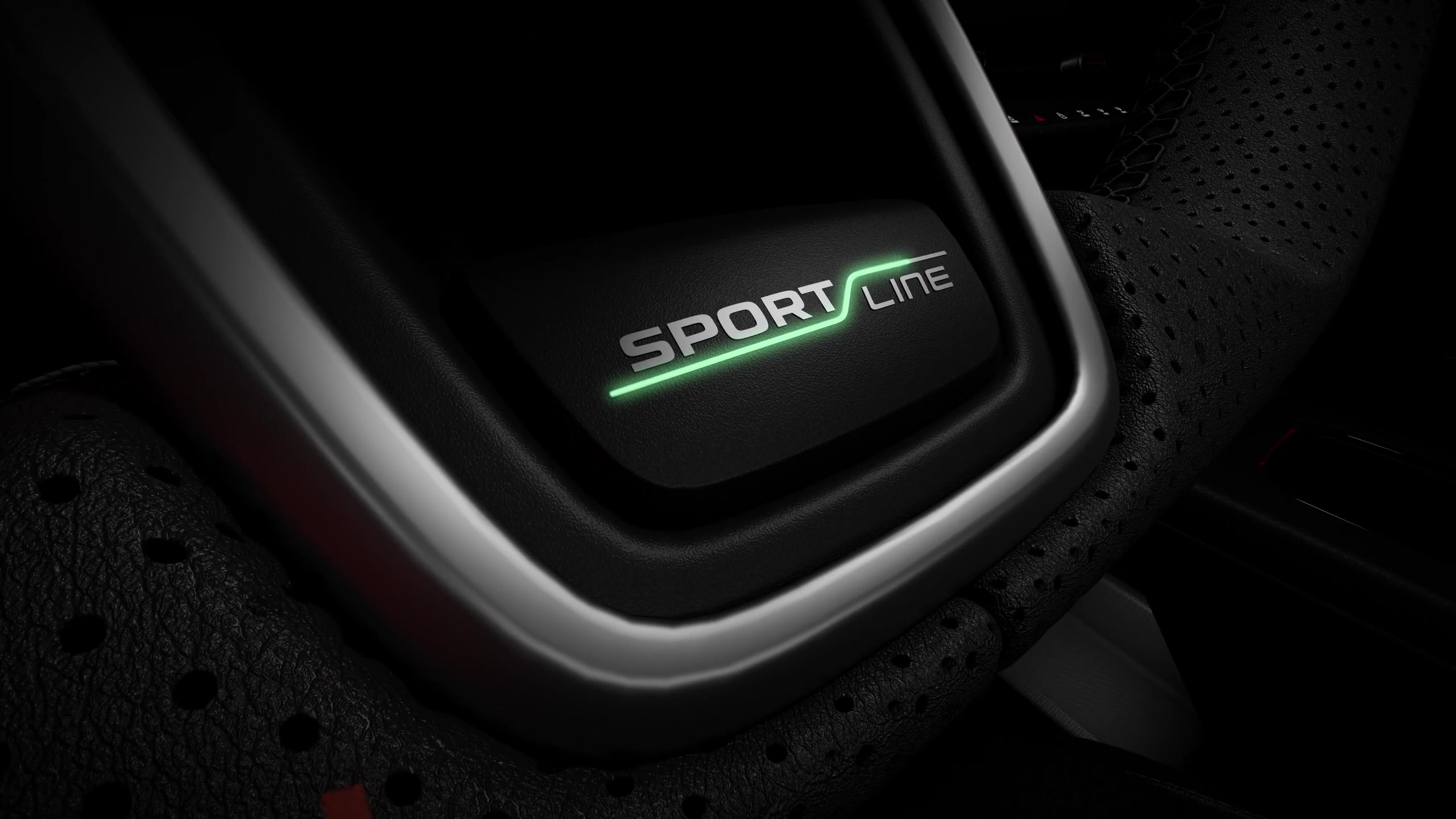 Interior do Škoda Epiq Sportline com destaque para os bancos com costura em contraste e painel de instrumentos digital